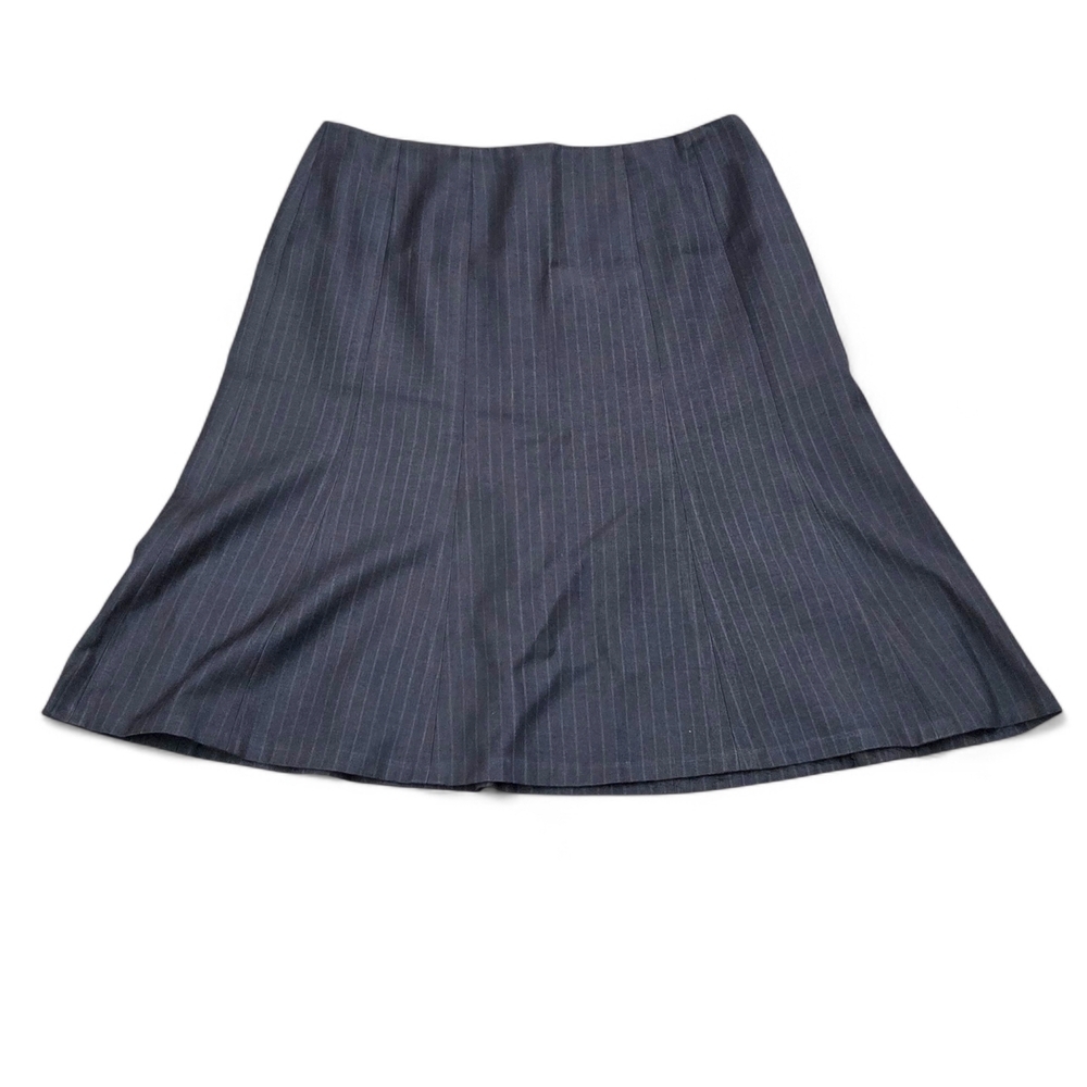 Calvin Klein Charcoal Pinstripe A-Line Skirt Size 10